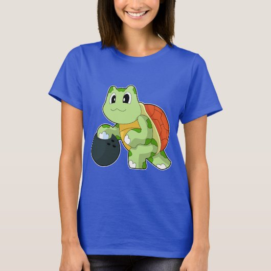 Schildpad Bowling bal T-shirt (Voorkant)