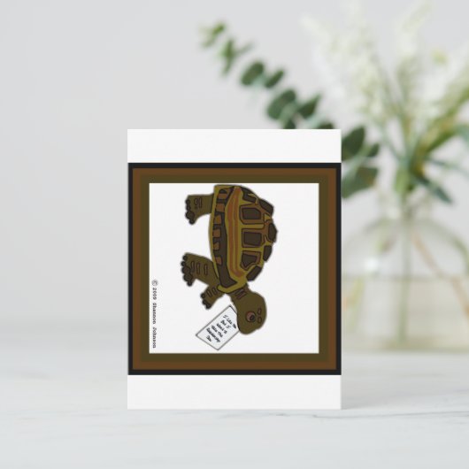 schildpad briefkaart (Staand voorkant)