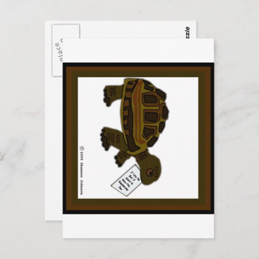 schildpad briefkaart (Voorkant / Achterkant)