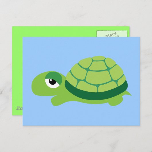schildpad briefkaart (Voorkant / Achterkant)