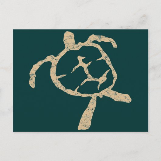 schildpad briefkaart (Voorkant)