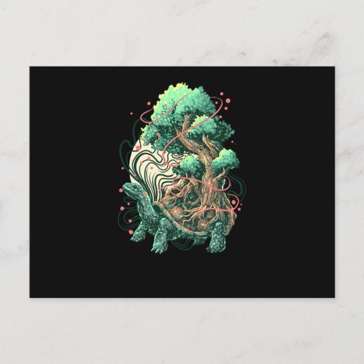 schildpad briefkaart (Voorkant)