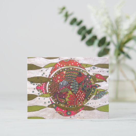 Schildpad Briefkaart (Staand voorkant)