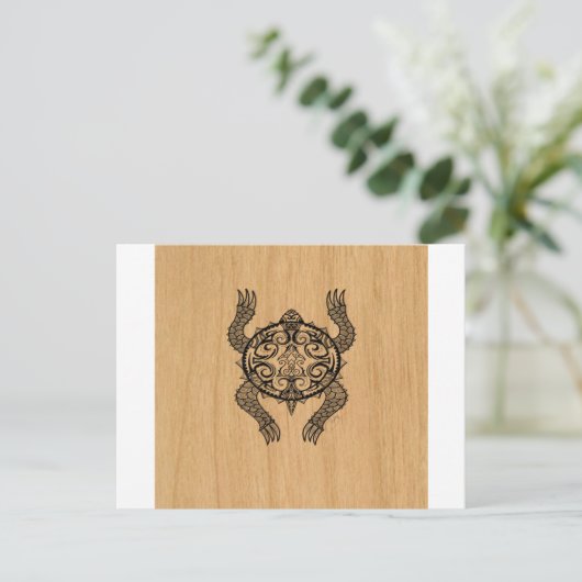 schildpad briefkaart (Staand voorkant)