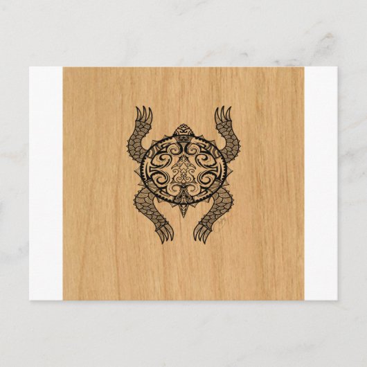 schildpad briefkaart (Voorkant)