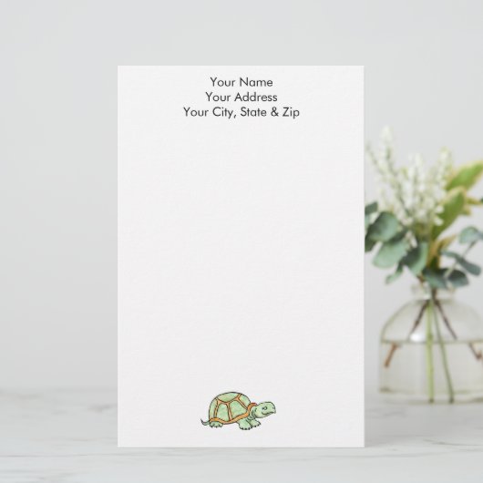 Schildpad Briefpapier (Staand voorkant)
