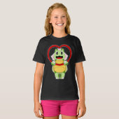 Schildpad bruid hart bruiloft t-shirt (Voorkant volledig)