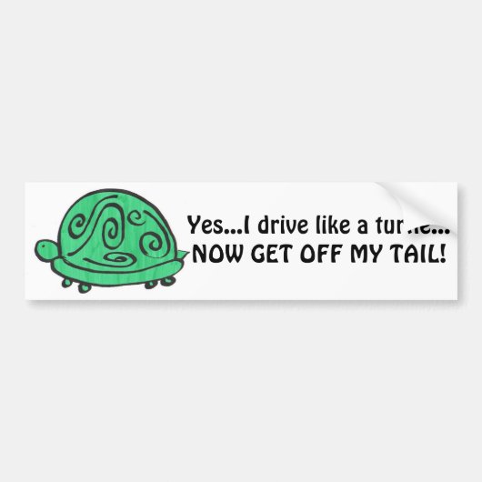 Schildpad Bumpersticker (Voorkant)