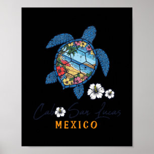 Schildpad Cabo San Lucas Mexico Vakantie Zomer Man Poster