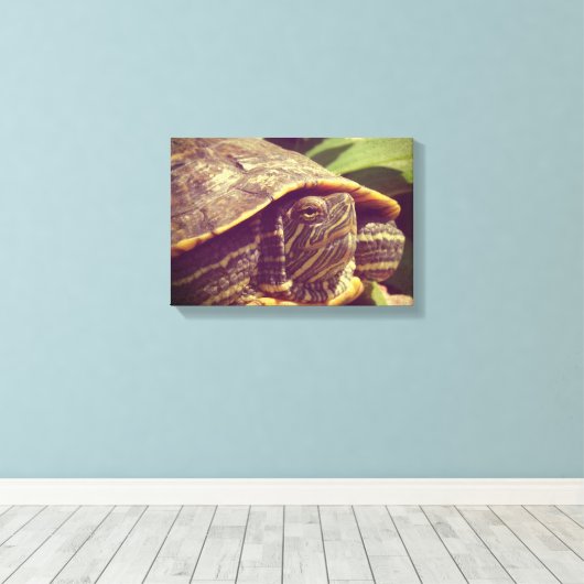 Schildpad Canvas Afdruk (Insitu (Houten vloer))
