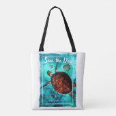 Schildpad Canvas tas, medium Tote Bag (Achterkant)