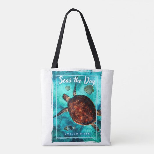 Schildpad Canvas tas, medium Tote Bag (Achterkant)