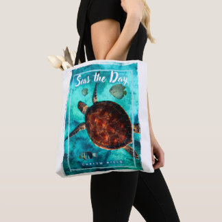 Schildpad Canvas tas, medium Tote Bag