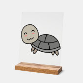 Schildpad cartoon dier acryl bord (Hoek)