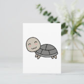 Schildpad cartoon dier briefkaart (Staand voorkant)