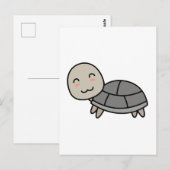 Schildpad cartoon dier briefkaart (Voorkant / Achterkant)