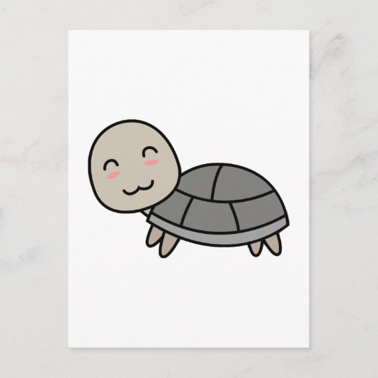 Schildpad cartoon dier briefkaart (Voorkant)