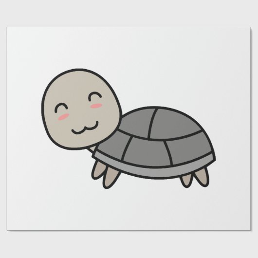 Schildpad cartoon dier cadeaupapier (Vlak)