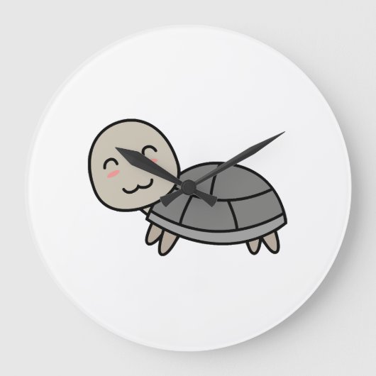 Schildpad cartoon dier grote klok (Voorkant)