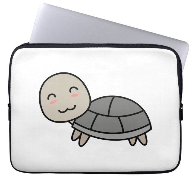 Schildpad cartoon dier laptop sleeve (Voorkant)