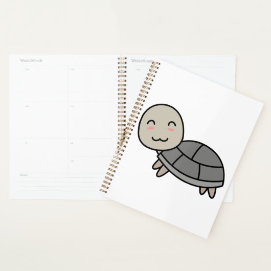 Schildpad cartoon dier planner (Display)