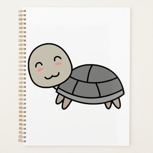 Schildpad cartoon dier planner (Voorkant)