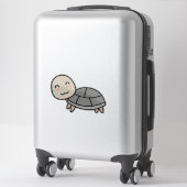 Schildpad cartoon dier sticker (Koffer)