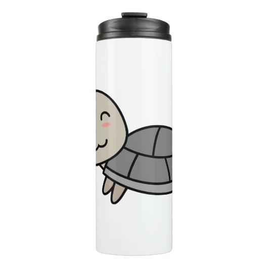 Schildpad cartoon dier thermosbeker (Voorkant)