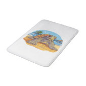 Schildpad Cartoon strand Badmat (Gekanteld)