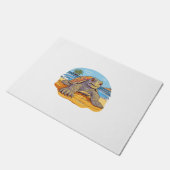 Schildpad Cartoon strand Deurmat (Schuin)