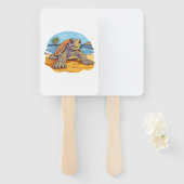 Schildpad Cartoon strand Handwaaier (Voorkant en achterkant)