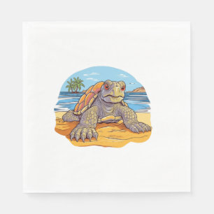 Schildpad Cartoon strand Servet