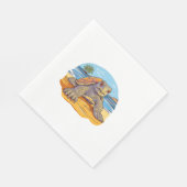 Schildpad Cartoon strand Servet (Hoek)