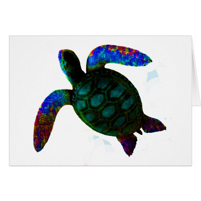 Schildpad Cyaan Het MUSEUM Zazzle Gifts (Voorkant Horizontaal)