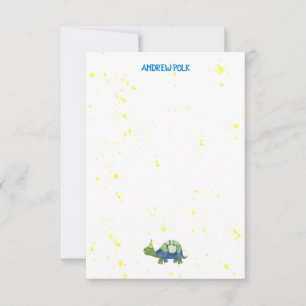 Schildpad dank u nota Kaart Kinder briefpapier
