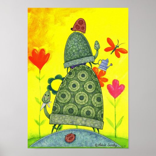 Schildpad Dans Poster (Voorkant)