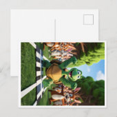 Schildpad de winnaar. feestdagenkaart (Voorkant / Achterkant)