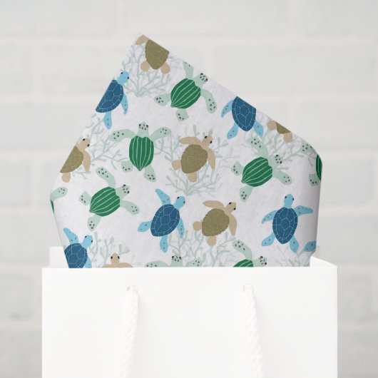 Schildpad Decoupage Papier, Zeeleven Tissuepapier (Cadeauzakje)