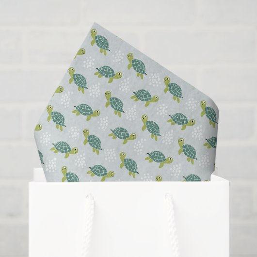 Schildpad decoupage tissuepapier, zeeleven kust- tissuepapier (Cadeauzakje)