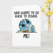 schildpad die terug naar school wil kaart (Gele Bloem)