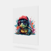 schildpad dier kunst ik cool schattige schildpad  acryl bord (Hoek)