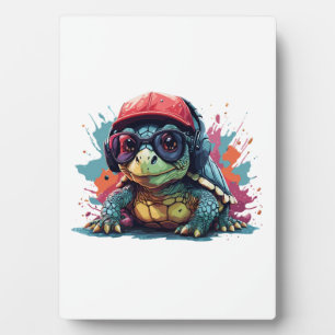 schildpad dier kunst ik cool schattige schildpad fotoplaat