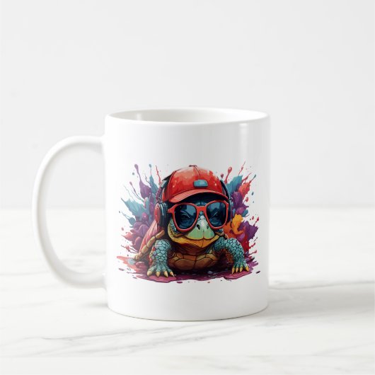 schildpad dier kunst ik cool schattige schildpad koffiemok (Links)