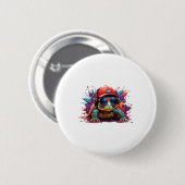 schildpad dier kunst ik cool schattige schildpad ronde button 5,7 cm (Voorkant /achterkant)
