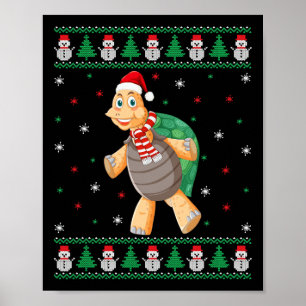 Schildpad Dier Matching Familie Lelijk Kerstzweet Poster