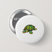 Schildpad Dier Schildpad Groen Ronde Button 5,7 Cm (Voorkant /achterkant)