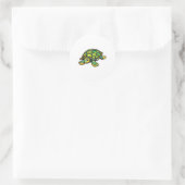 Schildpad Dier Schildpad Groen Ronde Sticker (Tas)