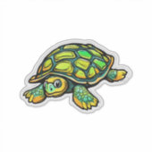Schildpad Dier Schildpad Groen Sticker (Voorkant)