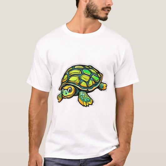 Schildpad Dier Schildpad Groen T-shirt (Voorkant)