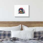 schildpad dierlijke kunst Ik cool schattig schildp Canvas Afdruk (Insitu (Slaapkamer))